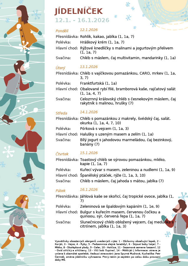 jídelníček